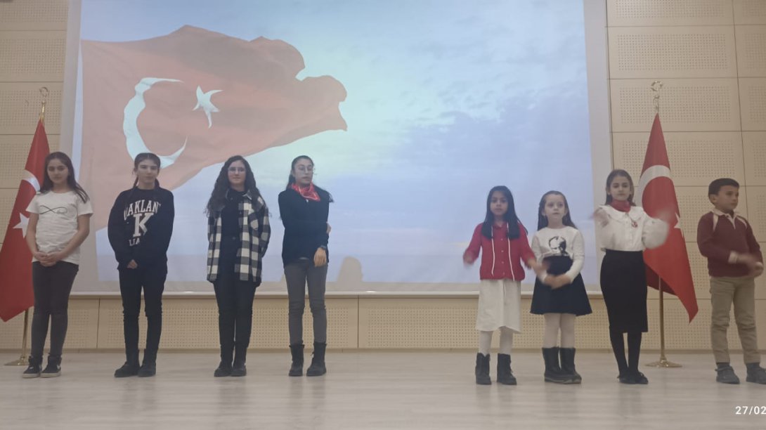 İlçemizde İstiklal Marşını Güzel Okuma Yarışması Düzenlendi